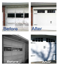 garage repair before and after